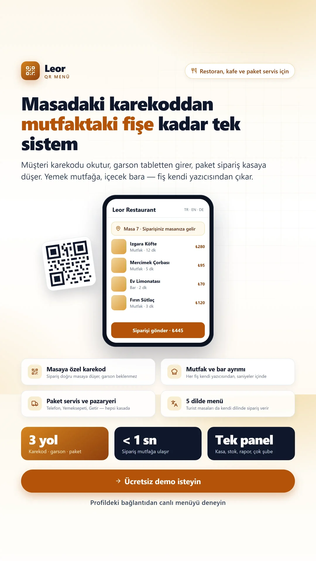 Leor Menu dikey tanıtım görseli