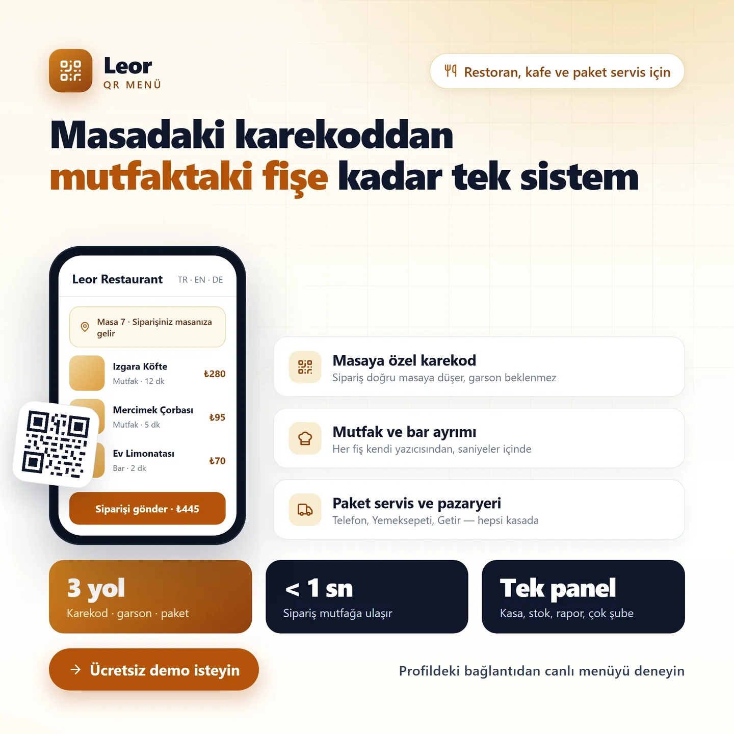 Leor Menu kare tanıtım görseli
