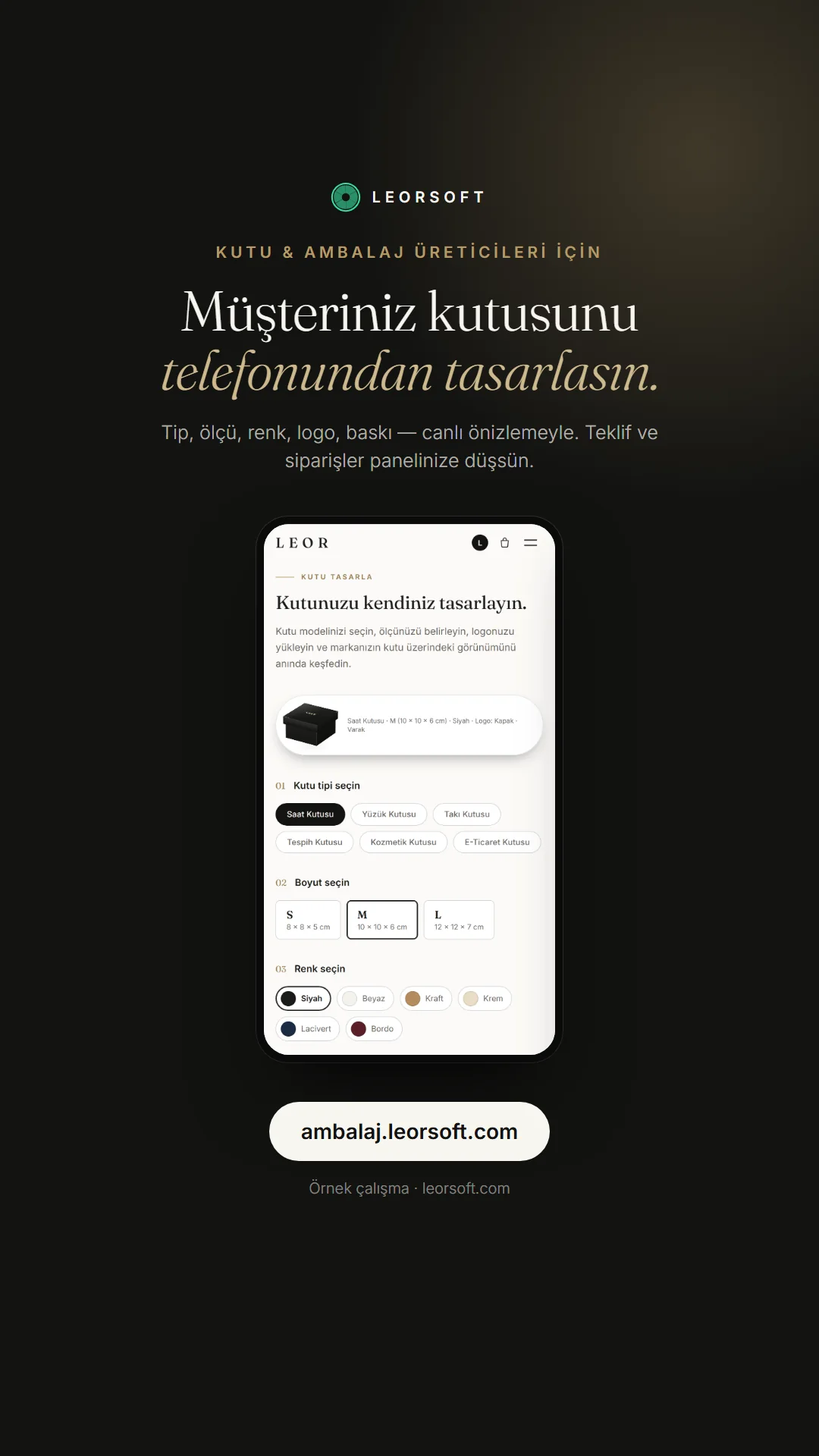Ambalaj demosu mobil kutu tasarlayıcı